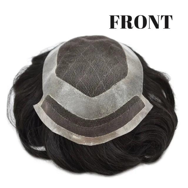100% Human Hair Mens Toupee Lace Front Mens Hair Real Hair Wigs UK