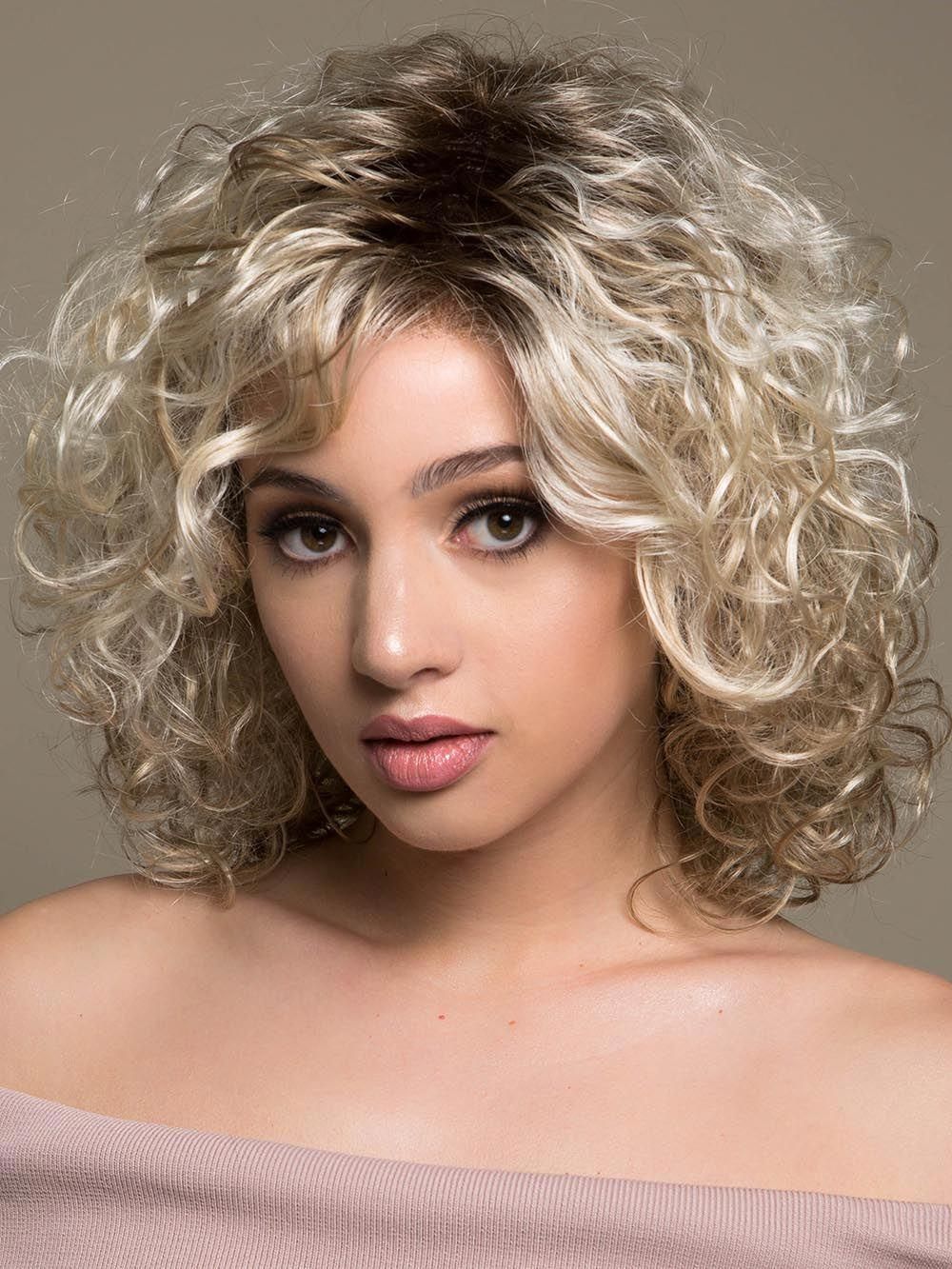 100% Human Hair Chin Length Wig Bob Natural Wigs, Caramel Rooted