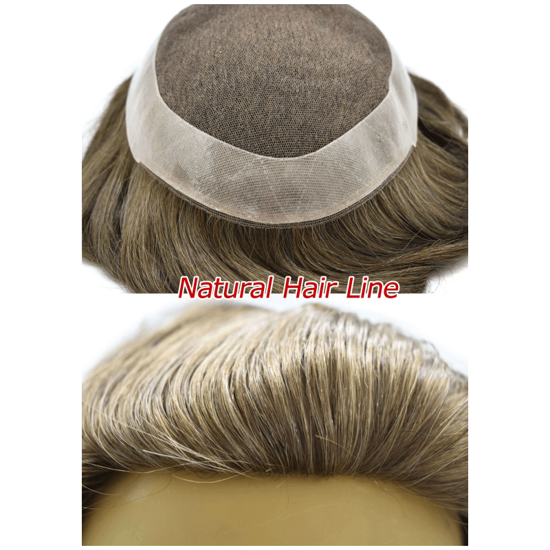 100% Human Hair D7-5 Lace Toupee Hair Short Human Hair Wigs