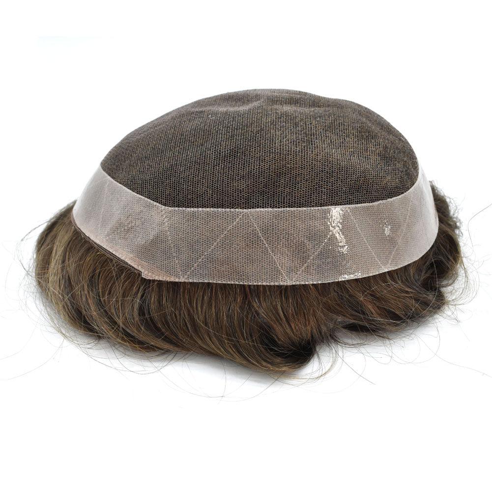 100% Human Hair D7-5 Lace Toupee Hair Short Human Hair Wigs