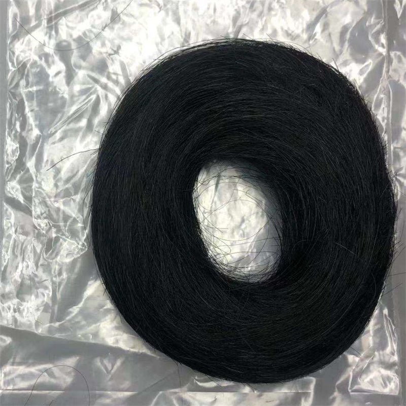 Human Hair Scrunchie With Rubber Band Hair Ring Wrap Extensions