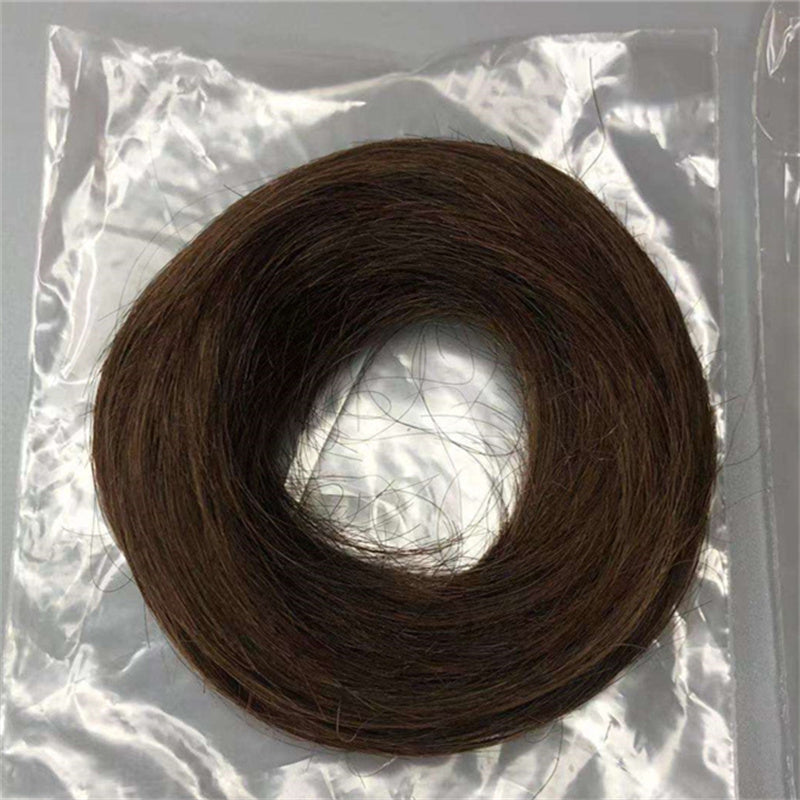 Human Hair Scrunchie With Rubber Band Hair Ring Wrap Extensions