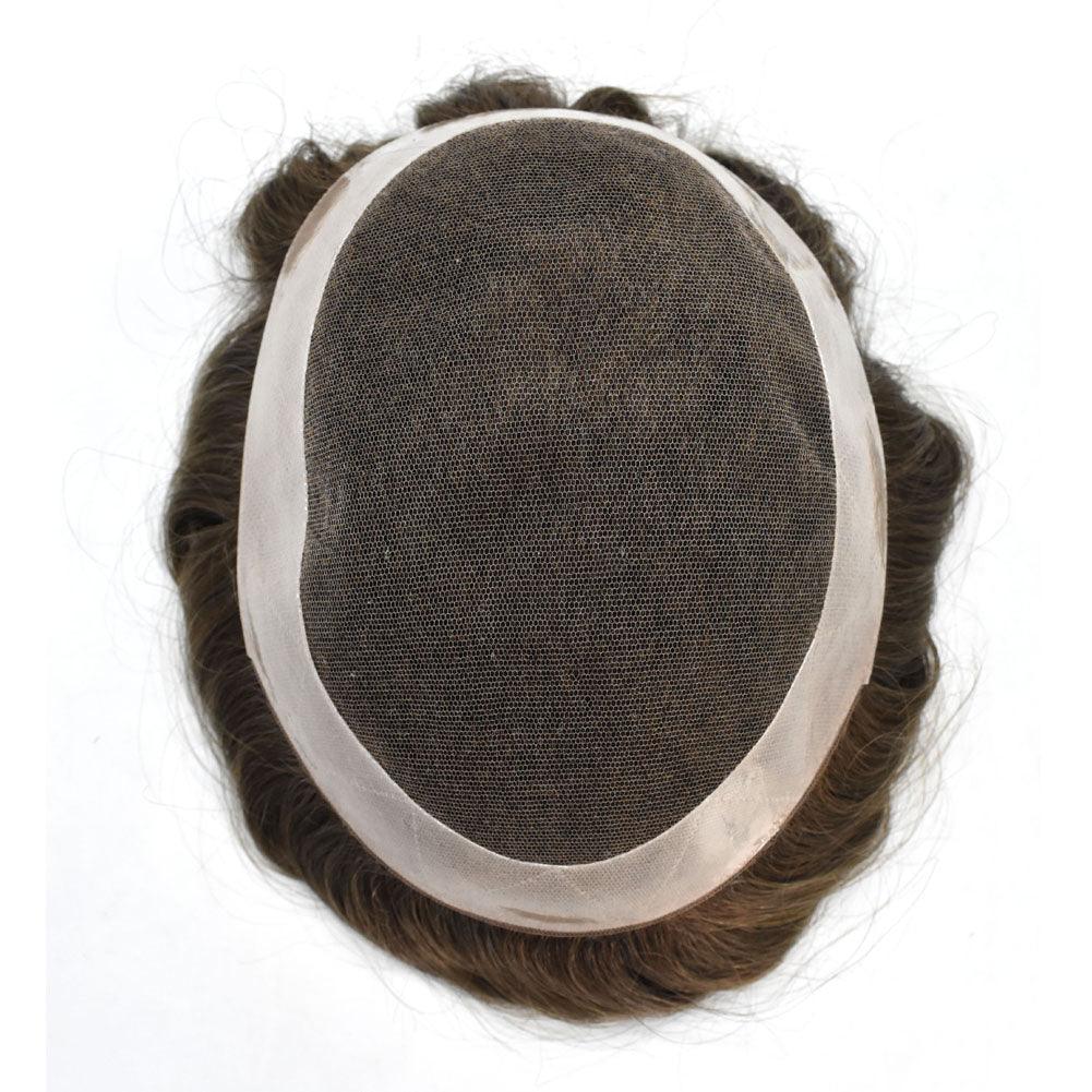 100% Human Hair D7-5 Lace Toupee Hair Short Human Hair Wigs