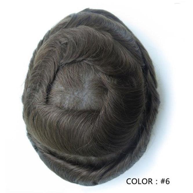 100% Human Hair Q6 Virgin Hair Toupee For Men Short Human Hair Wigs
