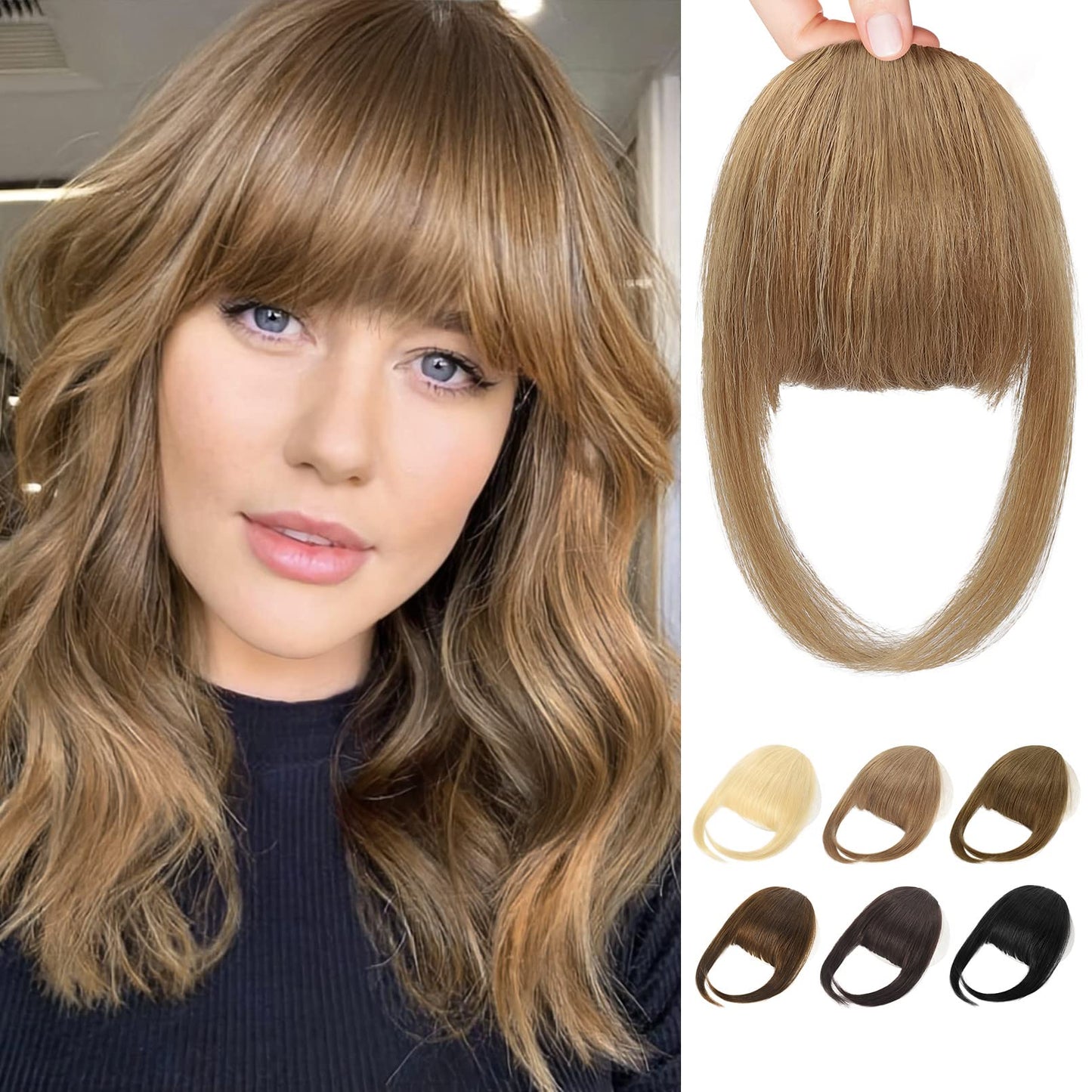 3 Clip Trendco Natural Hair Dense Heavy Bangs For Women Hair