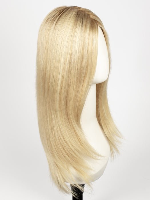 100% Human Hair Virgin Hair Long Natural Hair Wigs, Champagne Rooted