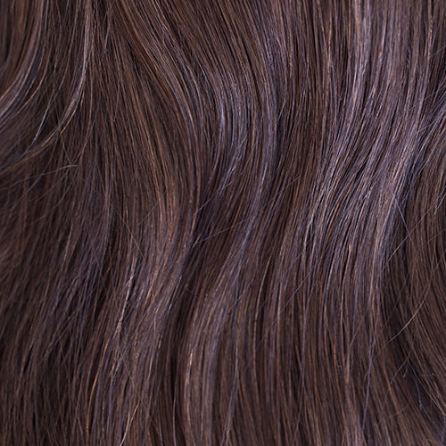 100% Human Hair Long Wigs with Bangs Real Human Hair, Dark Brown Mix Rooted & Dark Warm Brown