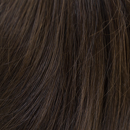 100% Human Hair Long Wigs for Women, Light Chocolate & Dark Chocolate
