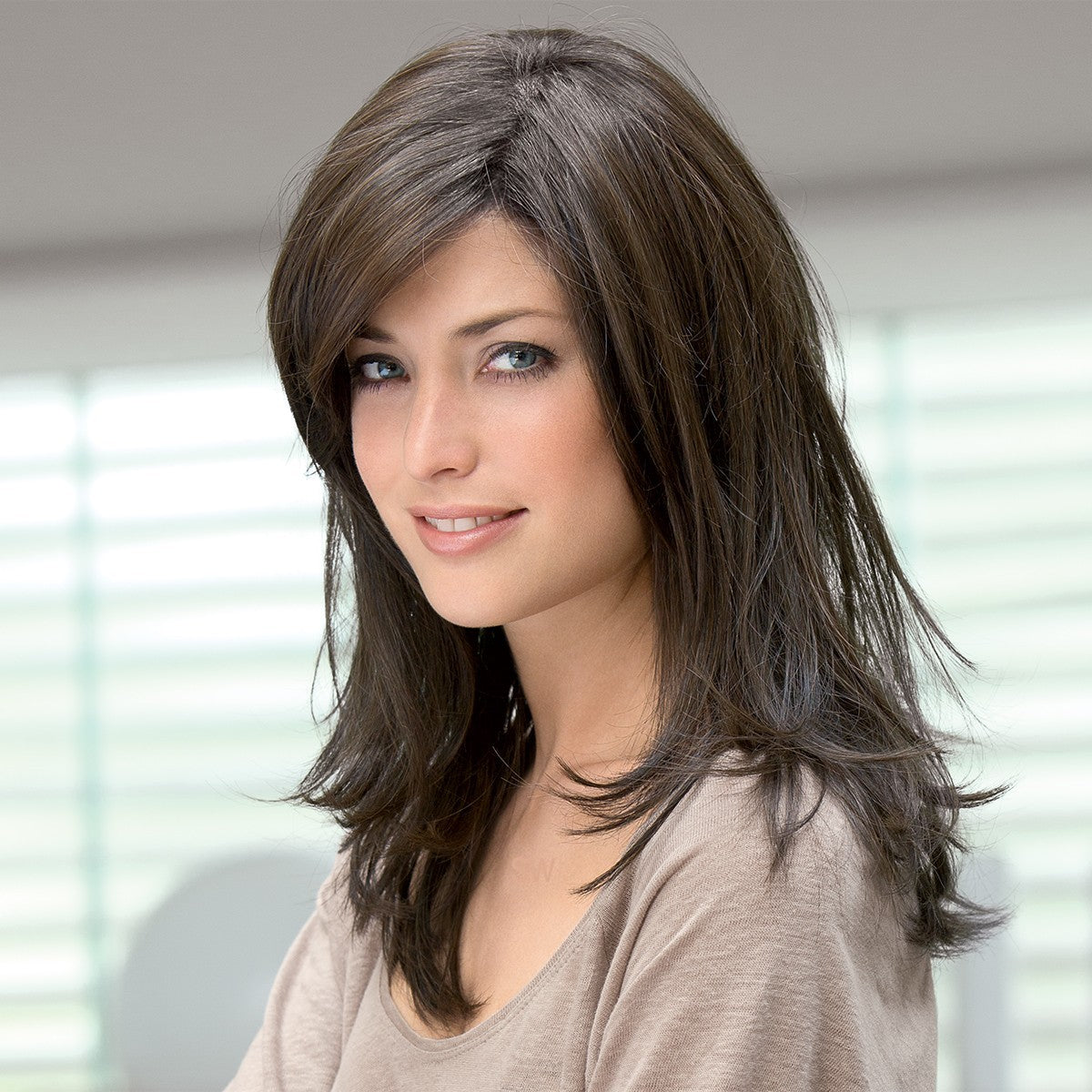 100% Human Hair Long Virgin Hair Wigs, Sandy Blonde Rooted & Dark Chocolate mix
