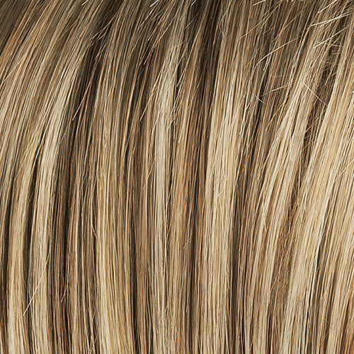 100% Human Hair Natural Chin Length Wig Bob Wigs for Women, Blonde Rooted