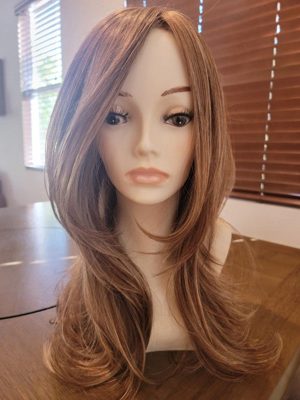 100% Human Hair Lace Wig Mid Shoulder Length Wigs, Bernstein Mix