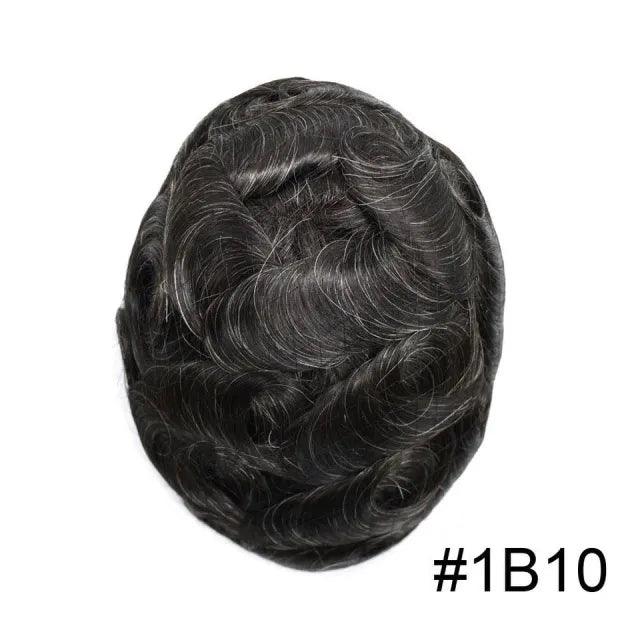 100% Human Hair French Lace Mens Toupee D7-5 Lace Easy Tape Real Human Hair Wigs for Men
