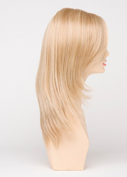100% Human Hair Natural Mid Shoulder Length Wigs, Medium Blonde & Light Brown