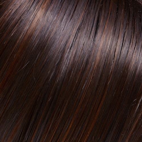 100% Human Hair Mid Shoulder Length Wigs, Midnight Cocoa & Shaded Mocha