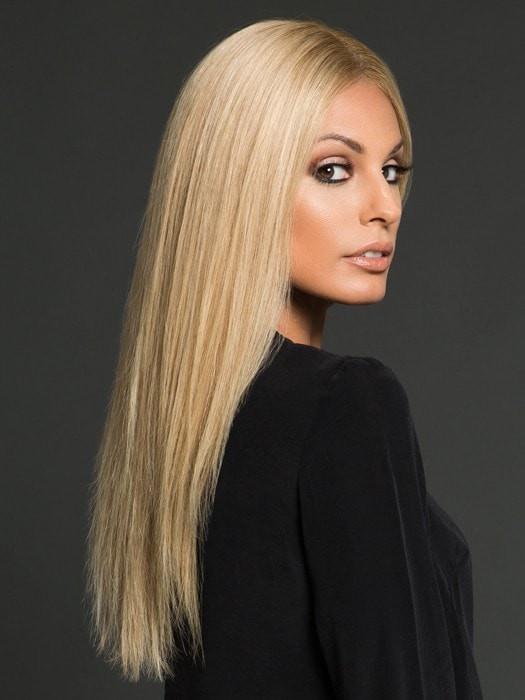 100% Human Hair Virgin Hair Long Natural Hair Wigs, Champagne Rooted