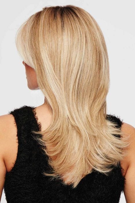 100% Human Hair Virgin Hair Beautiful Wigs Real Natural Hair Wigs UK, Shaded Iced Latte Macchiato