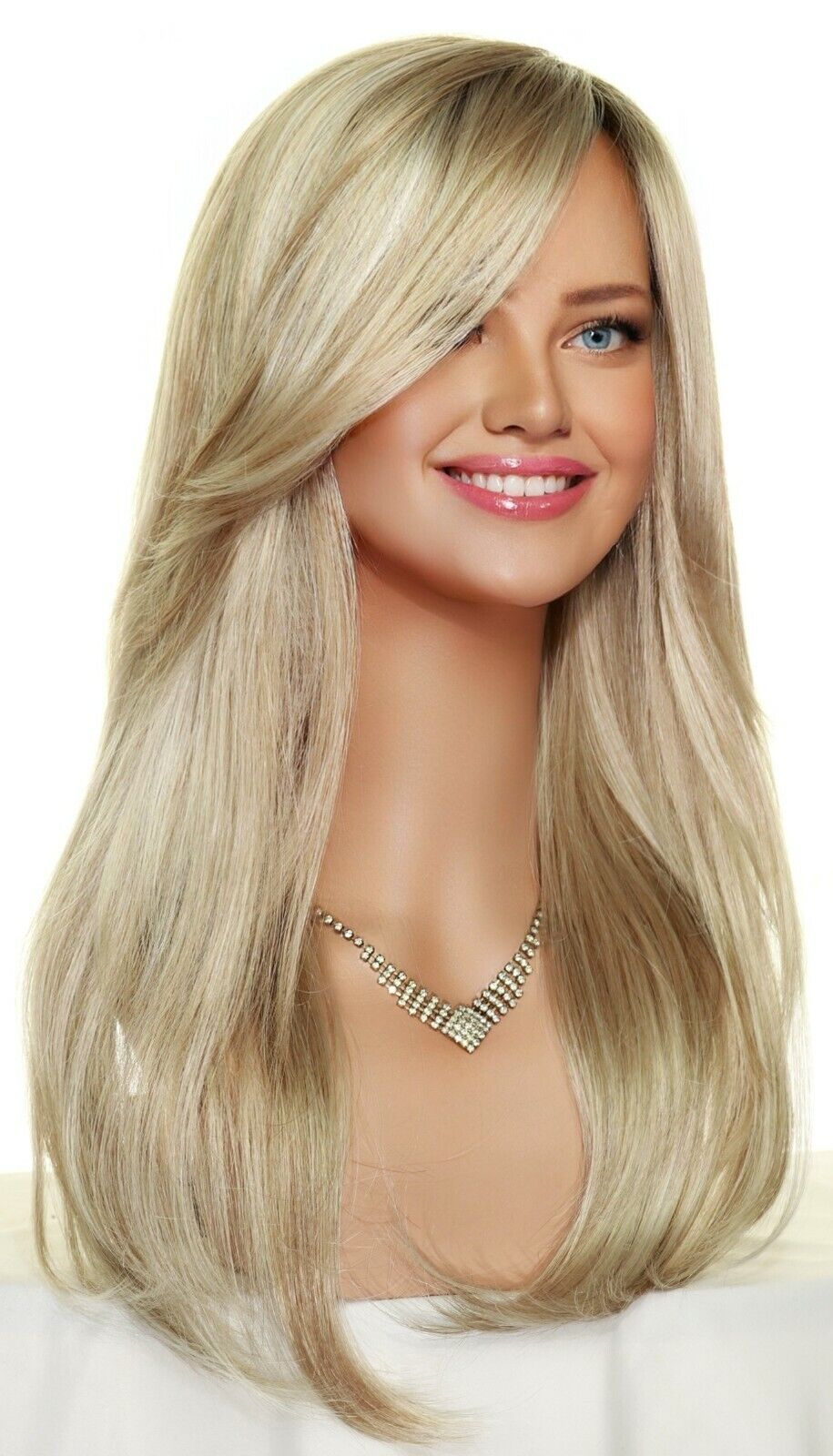Mid Shoulder Length Human Hair Wigs for Women Wigs UK, Palm Springs Blonde