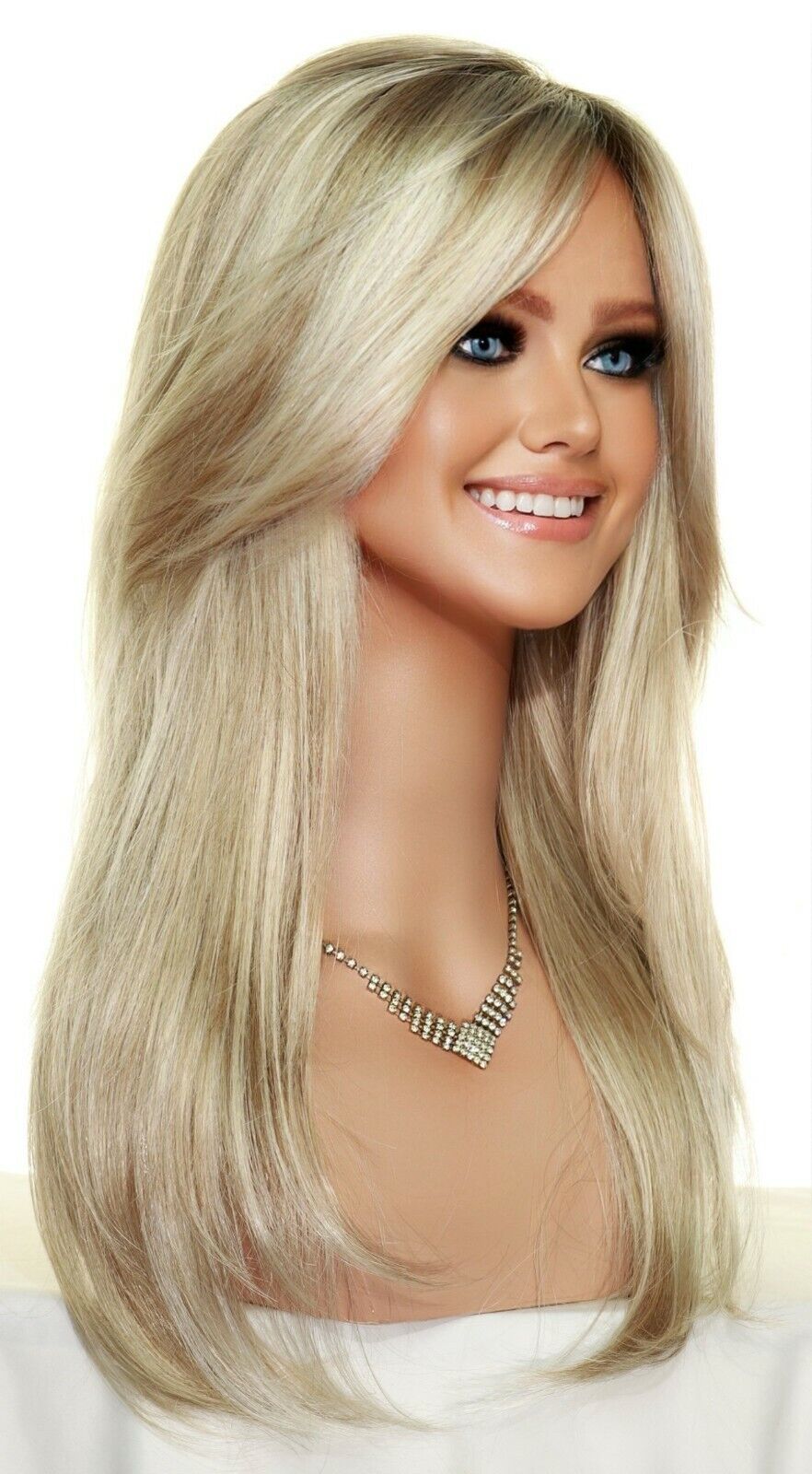Mid Shoulder Length Human Hair Wigs for Women Wigs UK, Palm Springs Blonde