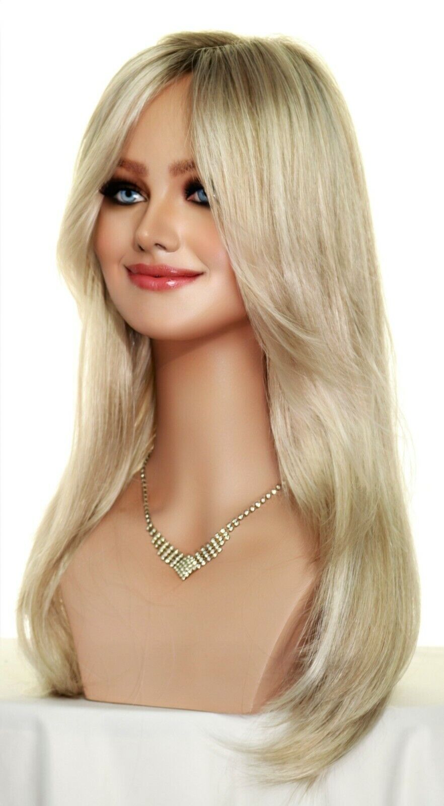 Mid Shoulder Length Human Hair Wigs for Women Wigs UK, Palm Springs Blonde