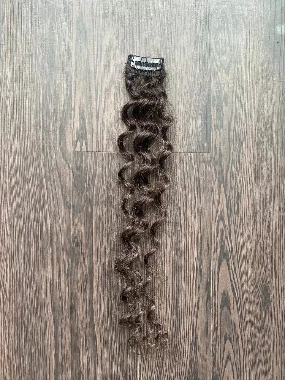 100% Human Hair 7 PCS Set Clip in Curly Extension Invisible Hair Strand
