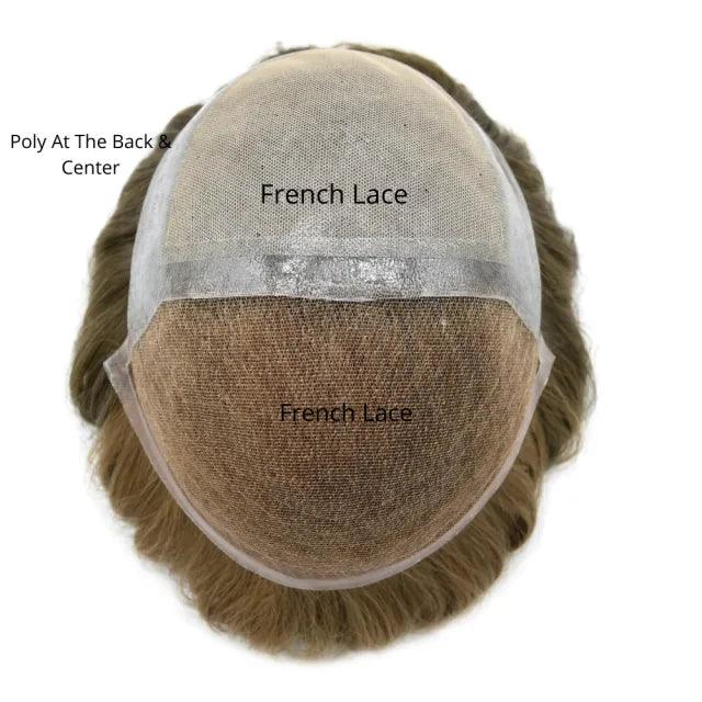 100% Human Hair Toupee for Men Light Blonde Color Men's Hairpieces