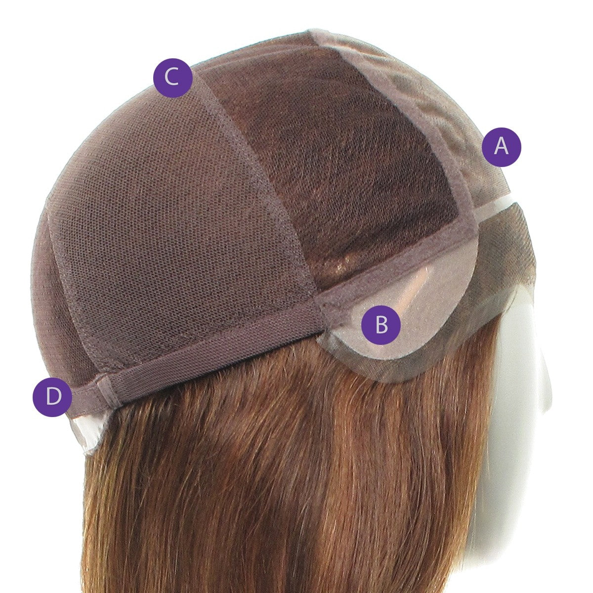 100% Human Hair Mid Shoulder Length Wigs, Midnight Cocoa & Shaded Mocha
