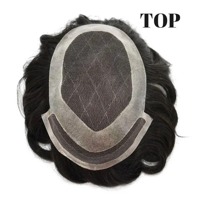100% Human Hair Mens Toupee Lace Front Mens Hair Real Hair Wigs UK