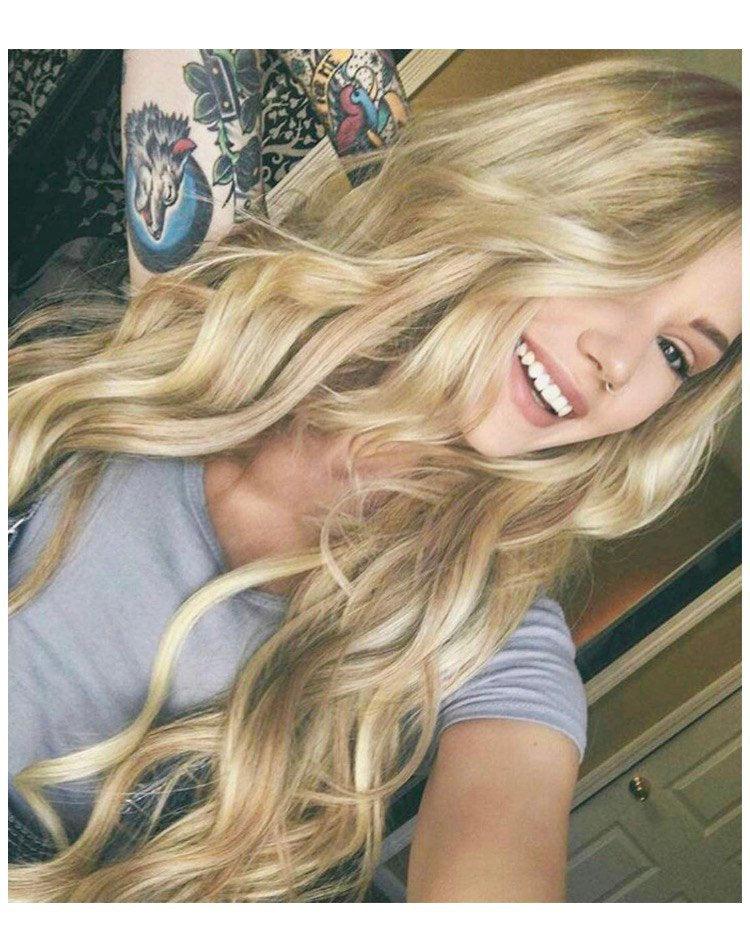 100% Human Hair Virgin Hair Blonde Wig For Womens Wig UK