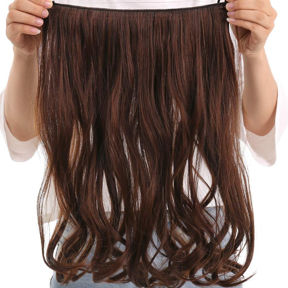 Premium Halo Extension 100% Human Hair Light Brown Classic Hair Extensions