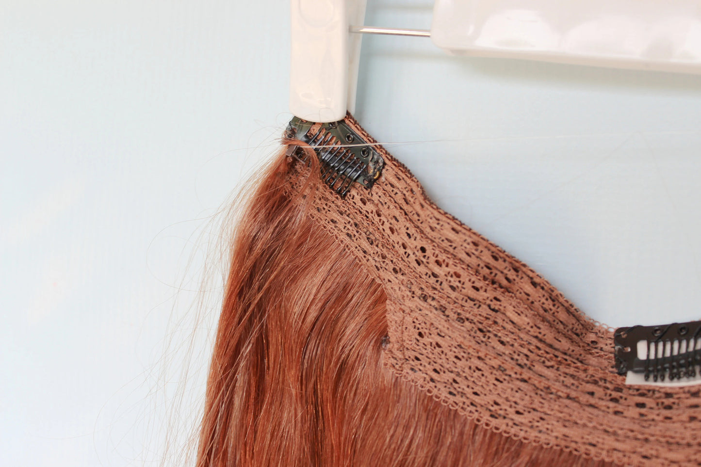 100% Human Hair Halo Extension Colourful Extension For Women