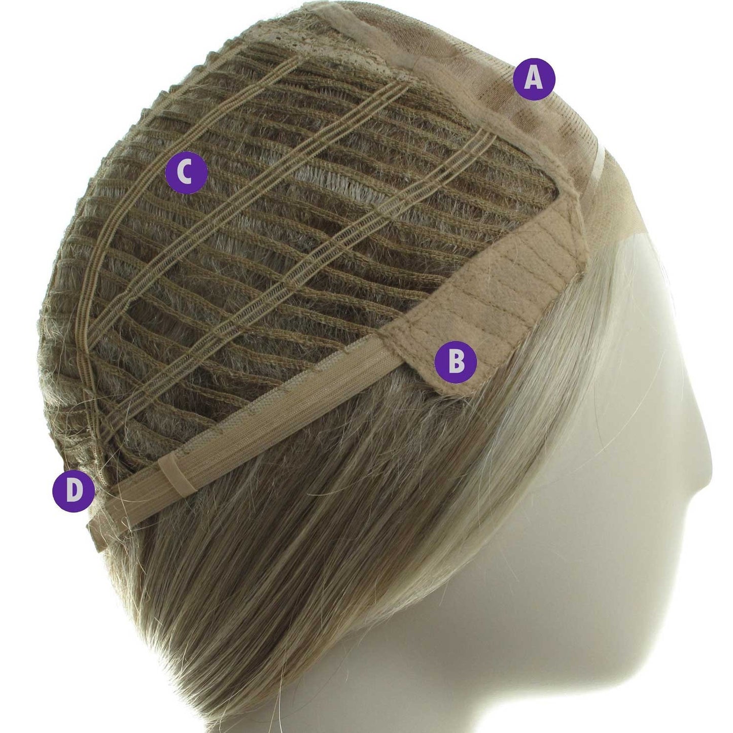 100% Human Hair Virgin Hair Beautiful Wigs Real Natural Hair Wigs UK, Shaded Iced Latte Macchiato