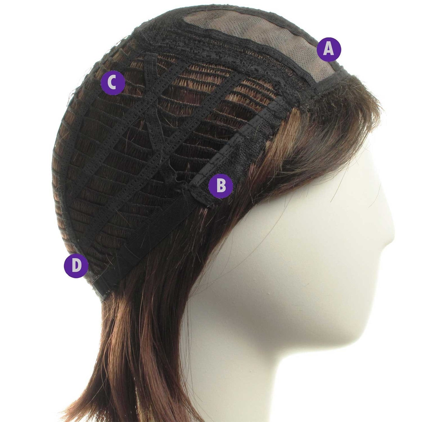 100% Human Hair Natural Chin Length Wig Bob Wigs, Dark Red & Medium Blonde