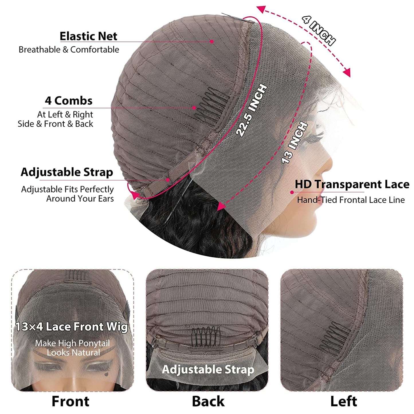 100% Human Hair Trendco Shoulder Length Wigs Virgin Hair