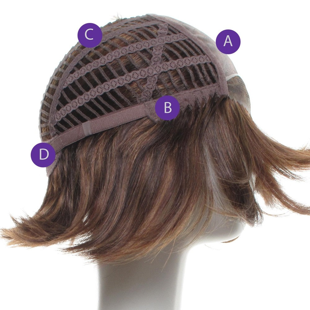 100% Human Hair Chin Length Wig Bob Lace Wigs for Women, Caramel Candy