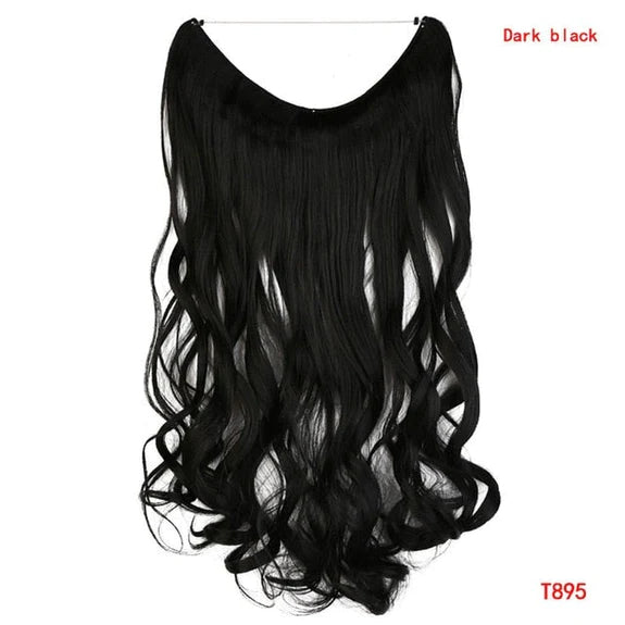 Premium Halo Extension 100% Human Hair Light Brown Classic Hair Extensions