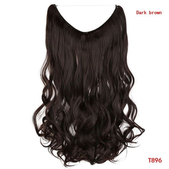 Premium Halo Extension 100% Human Hair Light Brown Classic Hair Extensions