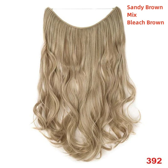 Premium Halo Extension 100% Human Hair Light Brown Classic Hair Extensions