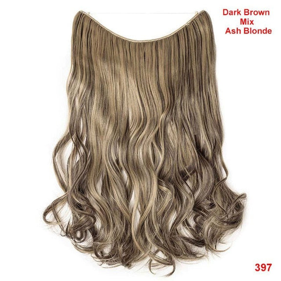 Premium Halo Extension 100% Human Hair Light Brown Classic Hair Extensions
