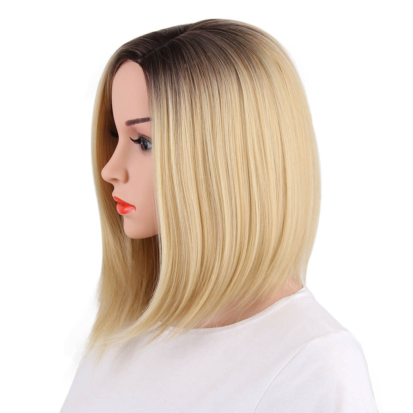 100% Human Hair Chin Length Wig Bob Natural Real Human Hair Lace Wigs