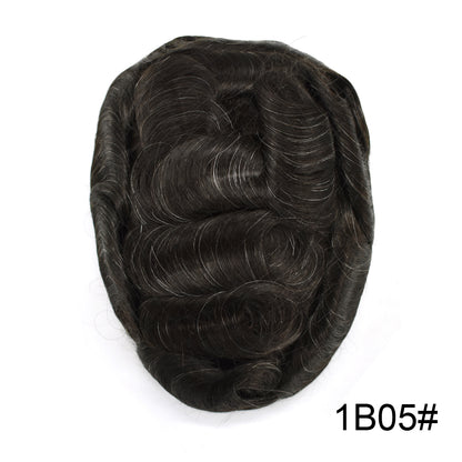 100 % Human Hair Super Thin Skin Men Toupee Wig Hair System