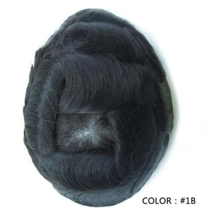 100% Human Hair Toupee Hair Short Wigs For Men Toupee Braiding Hair