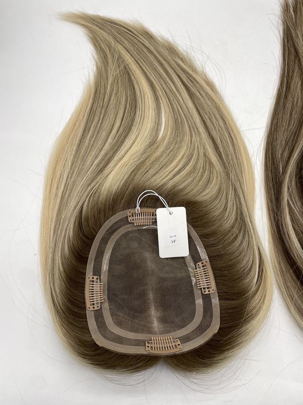 Chinese Remy Human Hair System Women Beauty Breathable Seamless Mono Base Topper Volume Daily All Day Wear