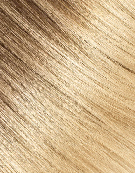 Human Hair Ladies Wig Virgin Hair Mid Shoulder Length Silk Top Lace Front Wigs, 140/22+6 Blonde Rooted