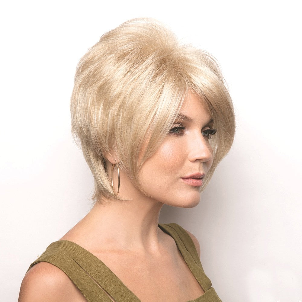 100% Human Hair Top Remy Hair Short Natural Hair Wigs, Creamy Blonde