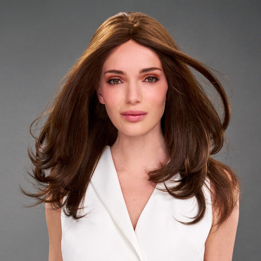 100% Human Hair Virgin Hair Natural Silk Top Lace Front Wigs for Women, Fudgesicle