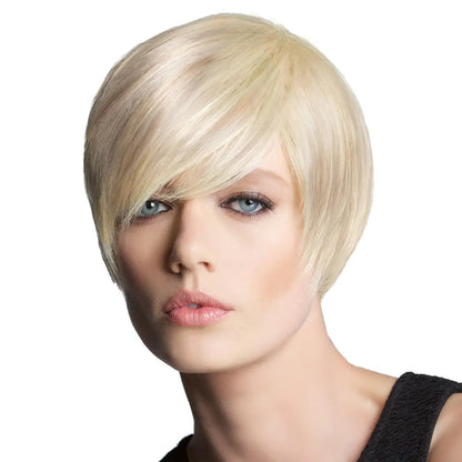 100% Human Hair Top Remy Hair Short Natural Hair Wigs, Creamy Blonde