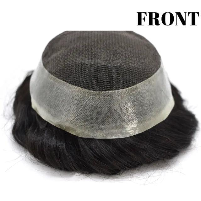 100% Human Hair French Lace Toupee AUSTRALIA Thin Skin Realistic Human Hair Pieces For Men