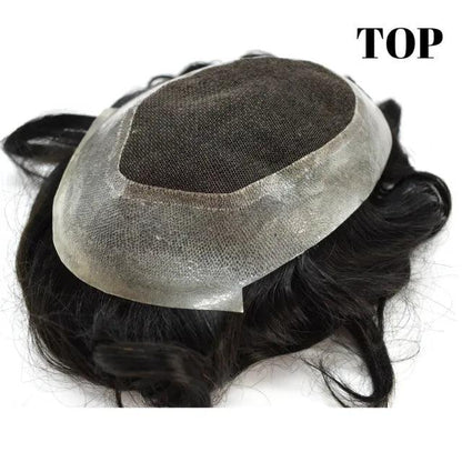 100% Human Hair French Lace Toupee AUSTRALIA Thin Skin Realistic Human Hair Pieces For Men