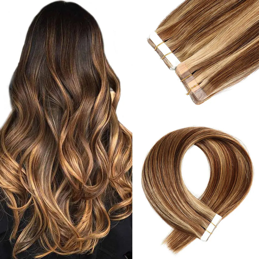 Tape in Hair Extension Remy Cuticle Human Hair Natural Remy