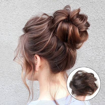 Curly Hairpieces Wavy Hair Donut Bun for Women UK